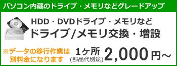 ドライブ交換・増設